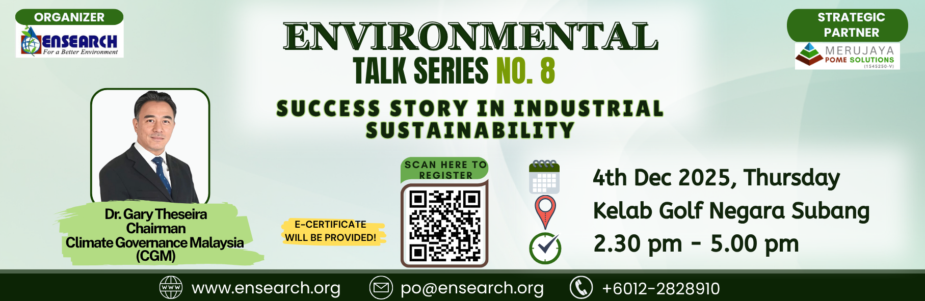 Environmental Talk Series No 8 banner